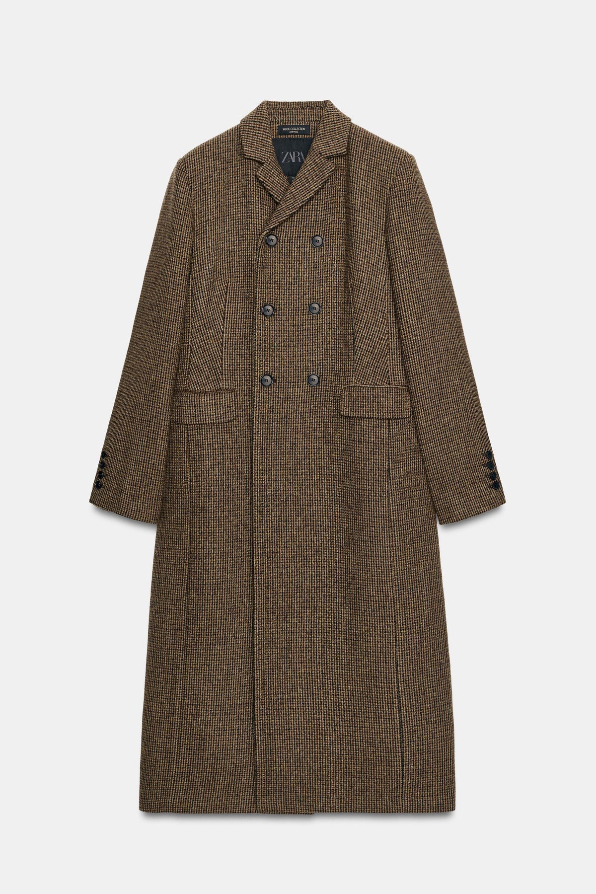 Manteau À Carreaux 100% Laine